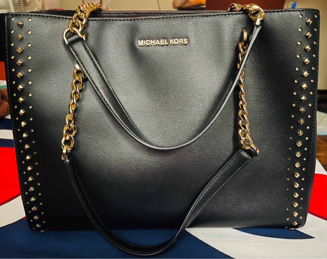 Michael kors black tote bag online