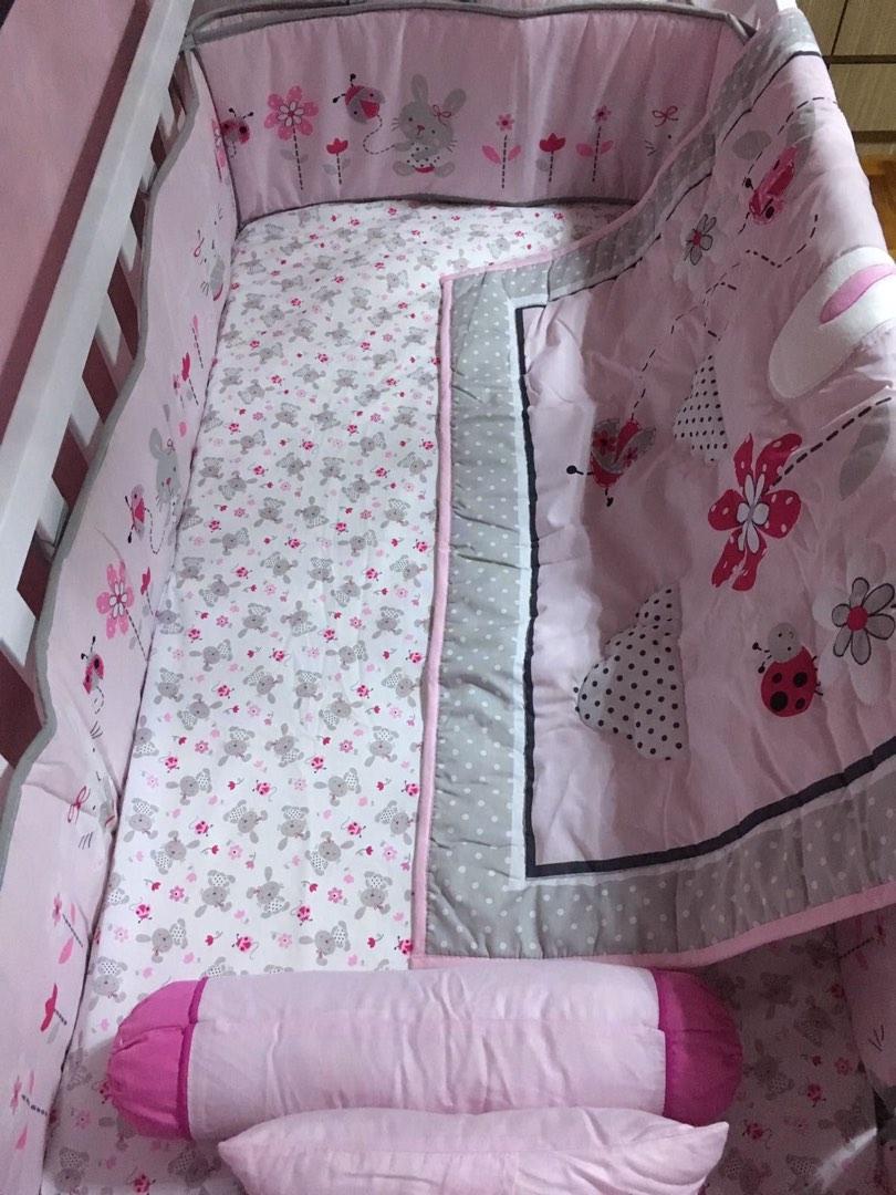 Micuna baby cot, mattress and bumper, blanket, Babies & Kids, Baby