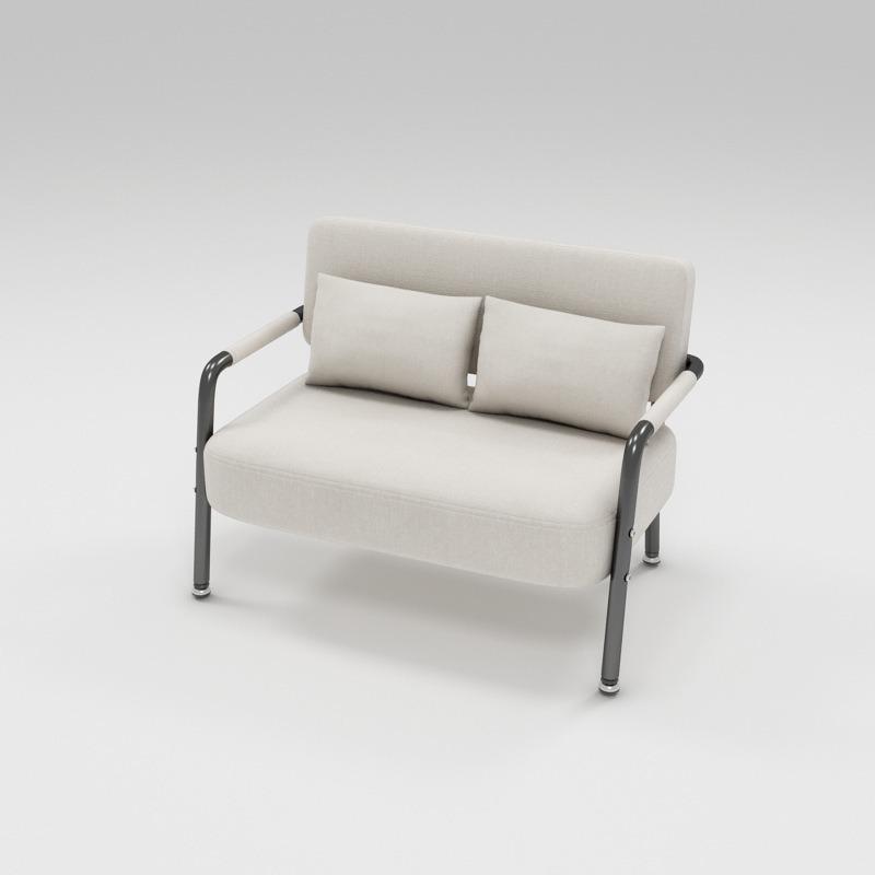 Minimalist Fabric Sofa with Metal Legs, Furniture & Home Living ...