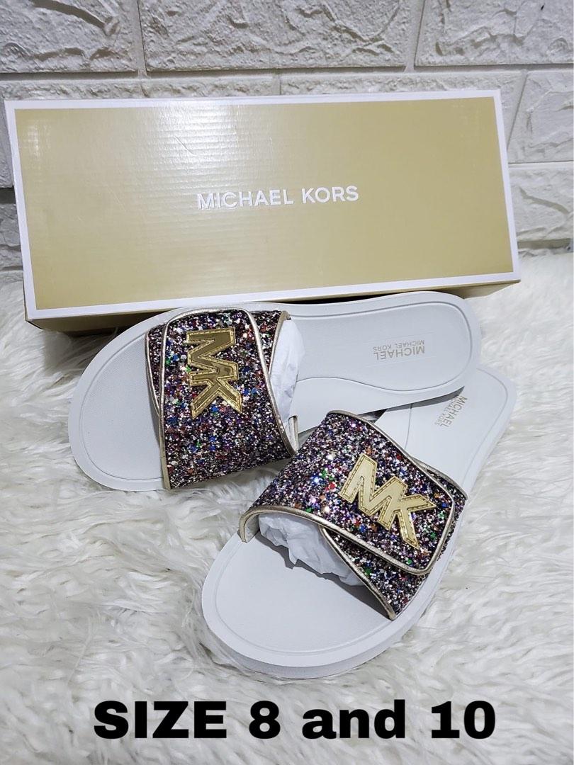 Mk slides deals glitter