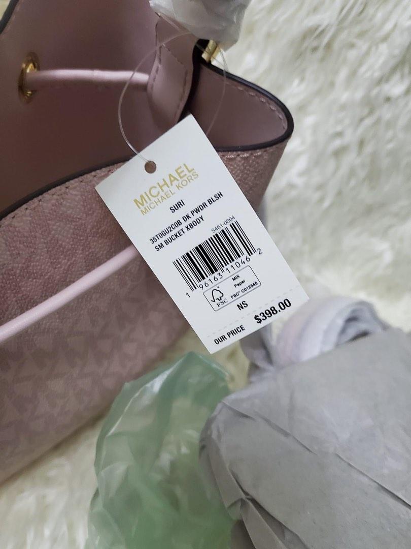 Michael Kors Suri Small Bucket Bag Crossbody Mk Powder Blush Pink