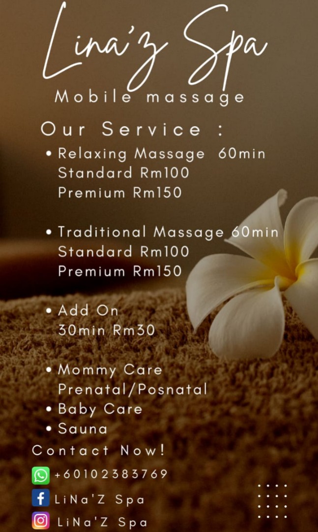 Mobile Spa massage for woman, Services, Beauty Services on Carousell