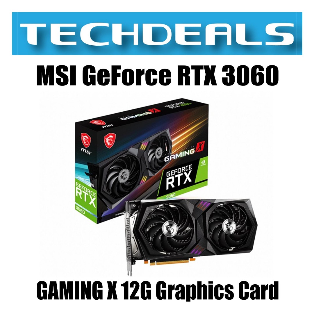 MSI GeForce RTX 3060 GAMING X 12G Graphics Card, Computers & Tech ...