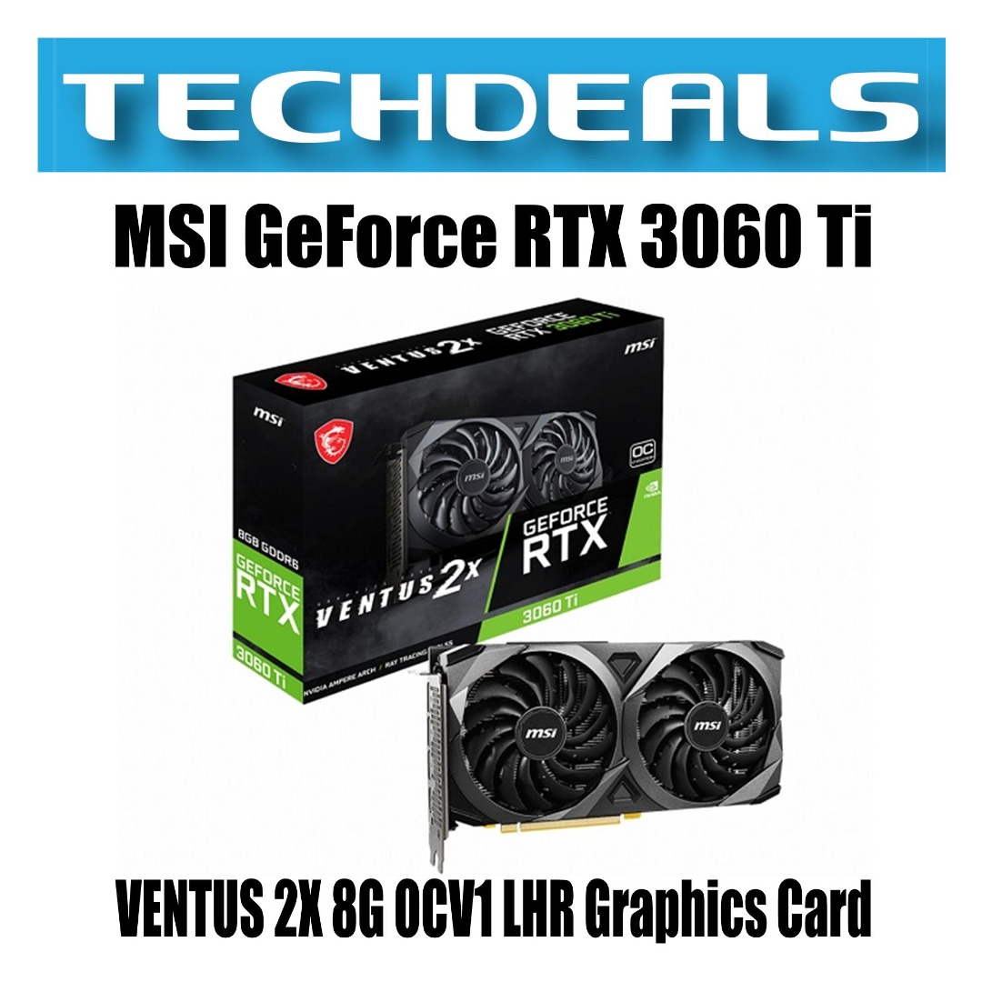MSI GeForce RTX 3060 Ti VENTUS 2X 8G OCV1 LHR Graphics Card, Computers ...