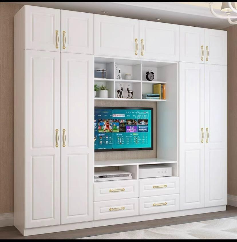 Tv rack clearance with wardrobe