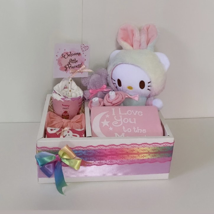 [READY STOCK] Newborn Rainbow Baby Hamper HK Kitty / Melody Giftset