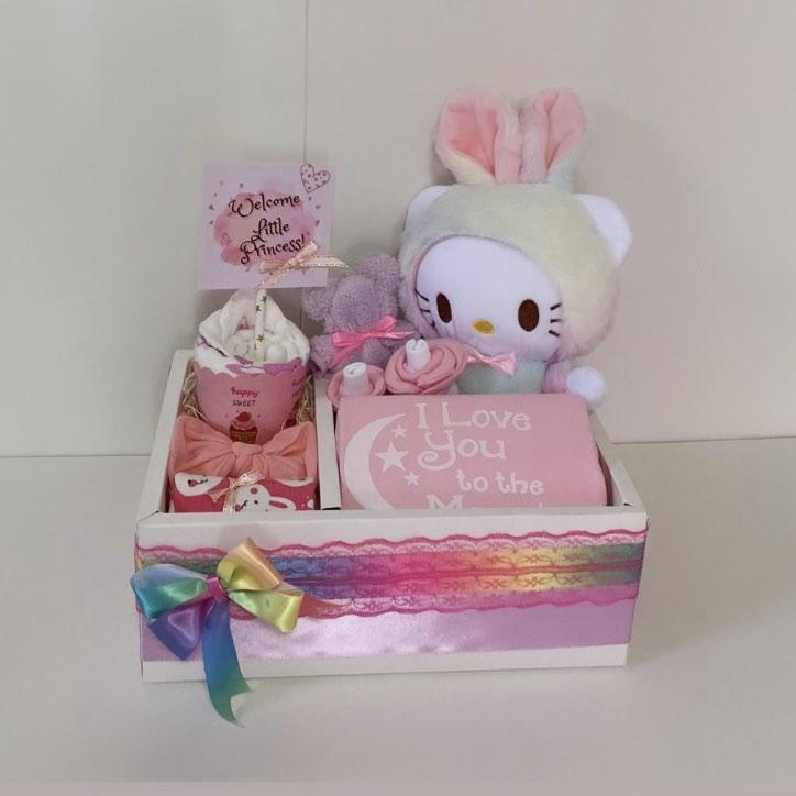 [READY STOCK] Newborn Rainbow Baby Hamper HK Kitty / Melody Giftset