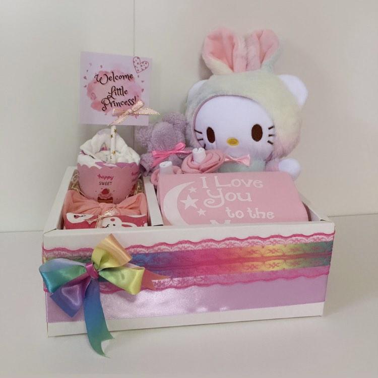 [READY STOCK] Newborn Rainbow Baby Hamper HK Kitty / Melody Giftset