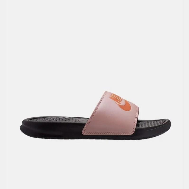 Pink and orange nike slides hotsell
