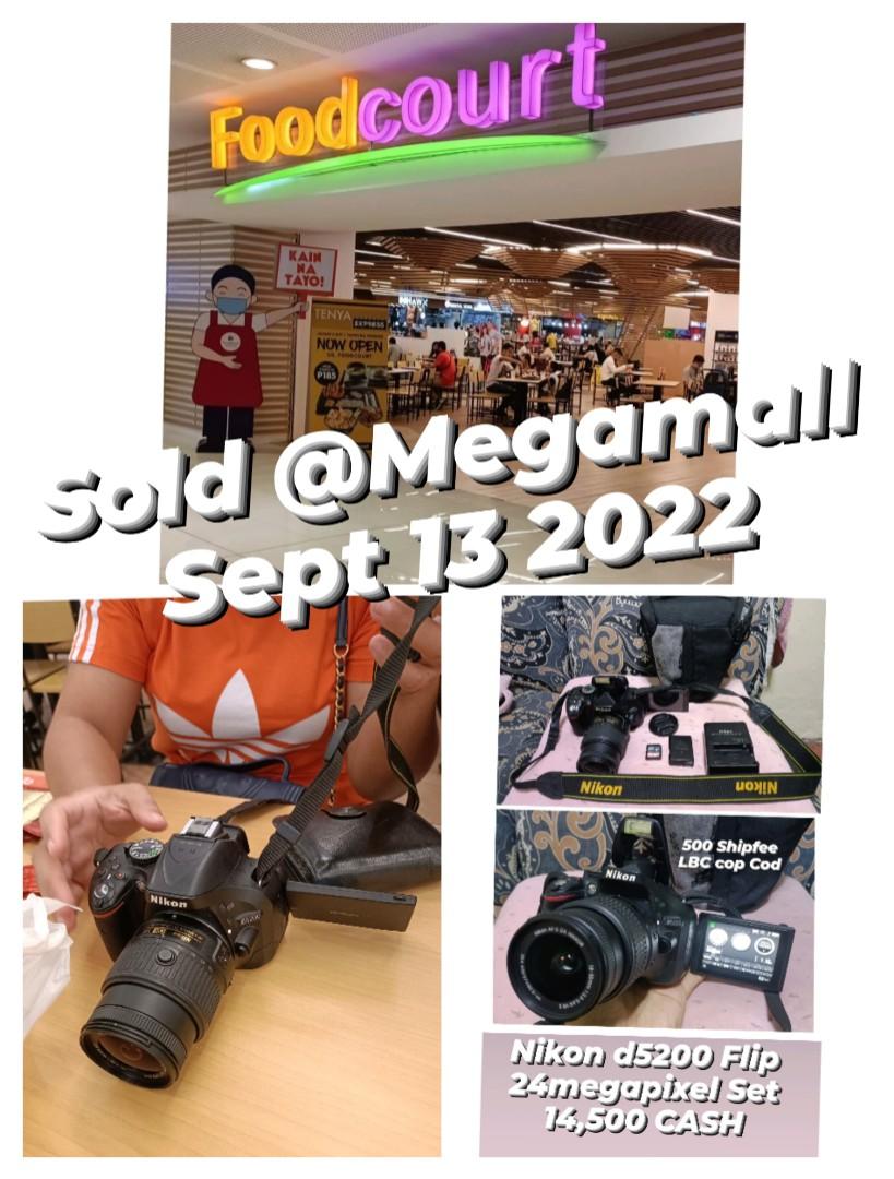 Nikon d5200 DSLR camera (Category: Cameras) located in Caloocan City. Submitted by mr.carlo_dslr_laptop (Listing ID 1182417303, Image 1). Description: Nikon d5200 24megapixel Flipscreen Mint Condition Good As New For 14,500 Cash For 14,500 Cash For 14,500 Cash With Charger With Battery With Strap nikon With Lens Cap With bag With Sd Card Good condition With Autofocus and FLASH Presentable Unit.. No Vignette LCD Cash on Delivery LBC deposit 500 sh