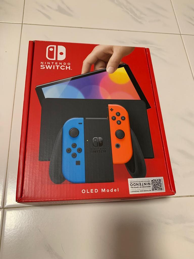 Nintendo Switch OLED model (red & blue), Video Gaming, Video Game