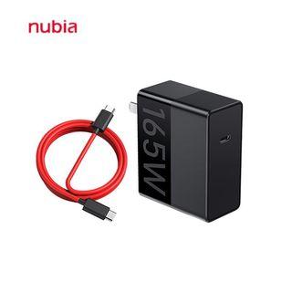 Original Nubia GaN3 USB C 165W Charger 120W Cable PPS PD4 SCP AFC QC3 for RedMagic 7 Pro Apple Android