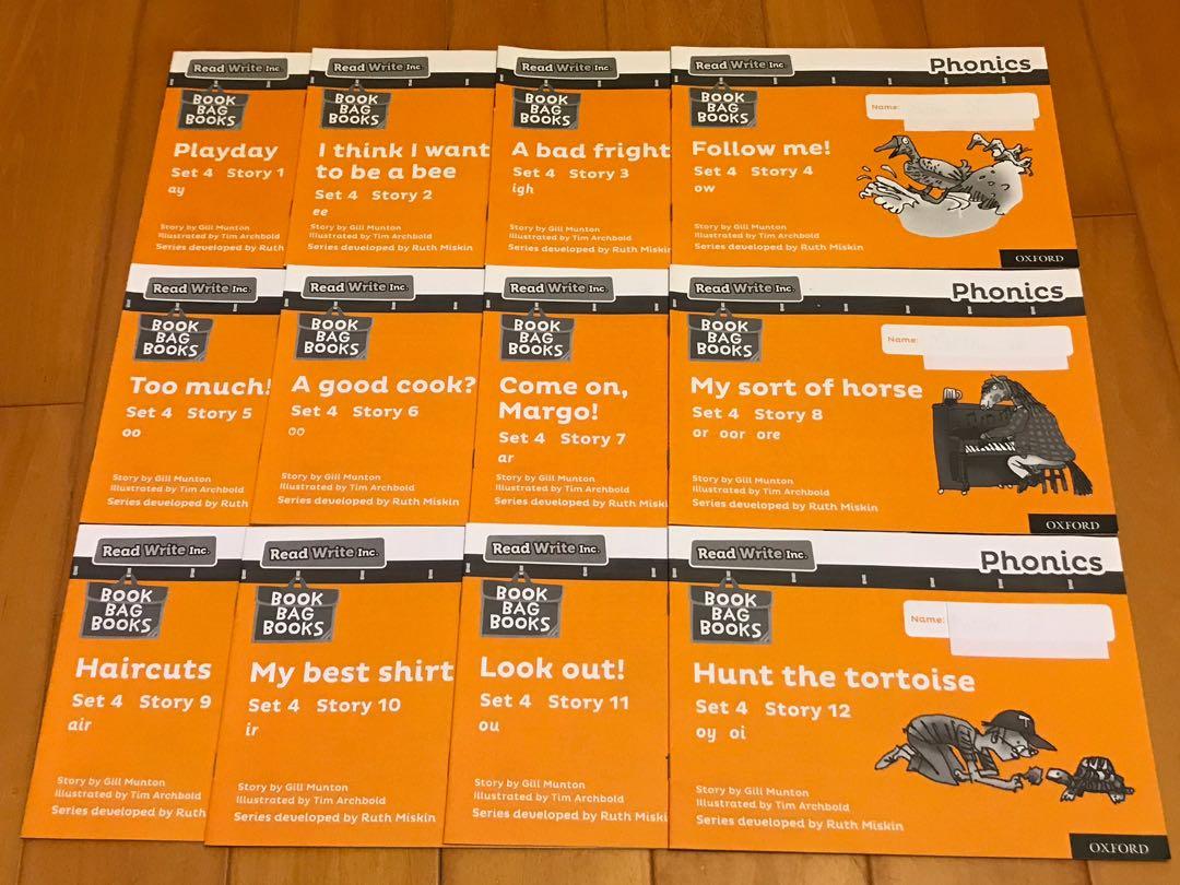 OXFORD Read Write Inc Phonics Orange Textbook Set 4 Story 1 12 (B&W