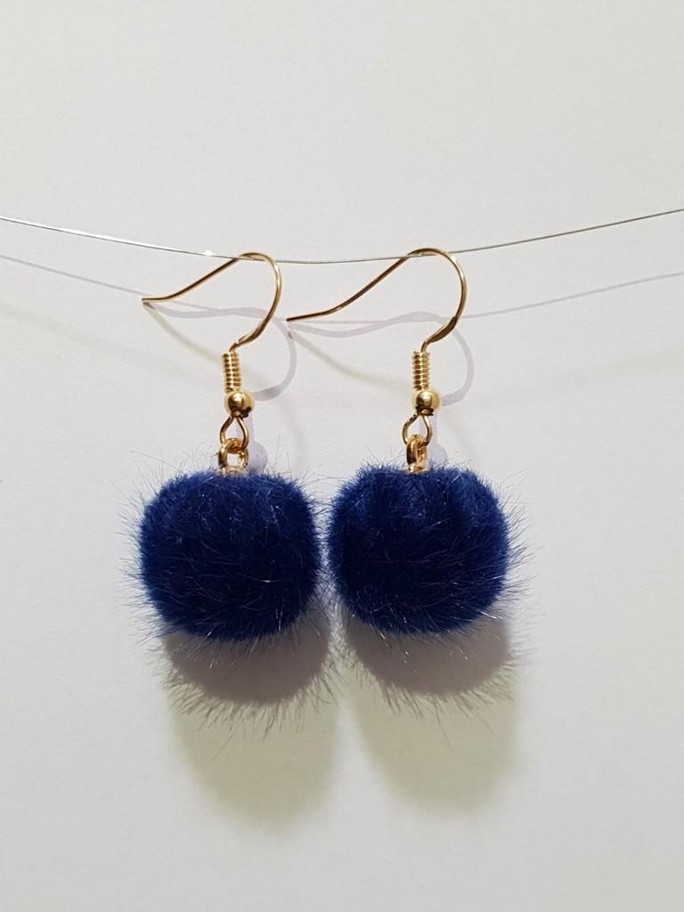 Gold pom clearance pom earrings