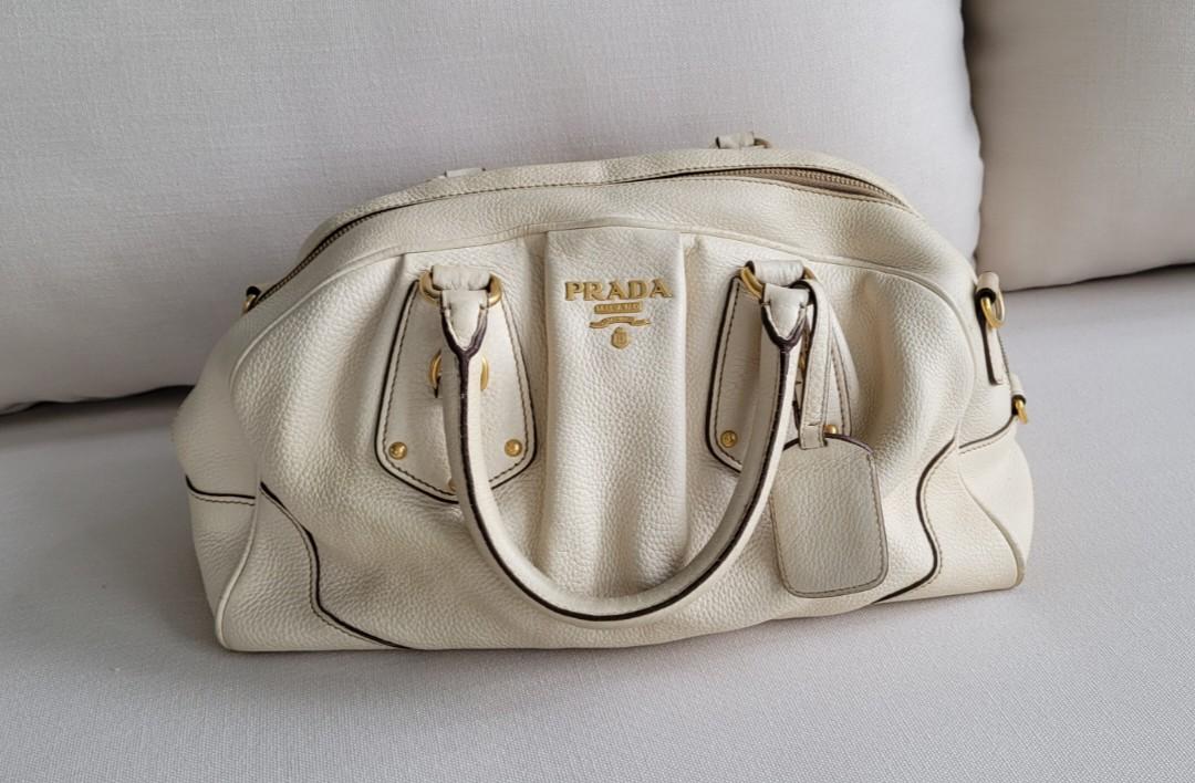 Prada leather cheap bowling bag
