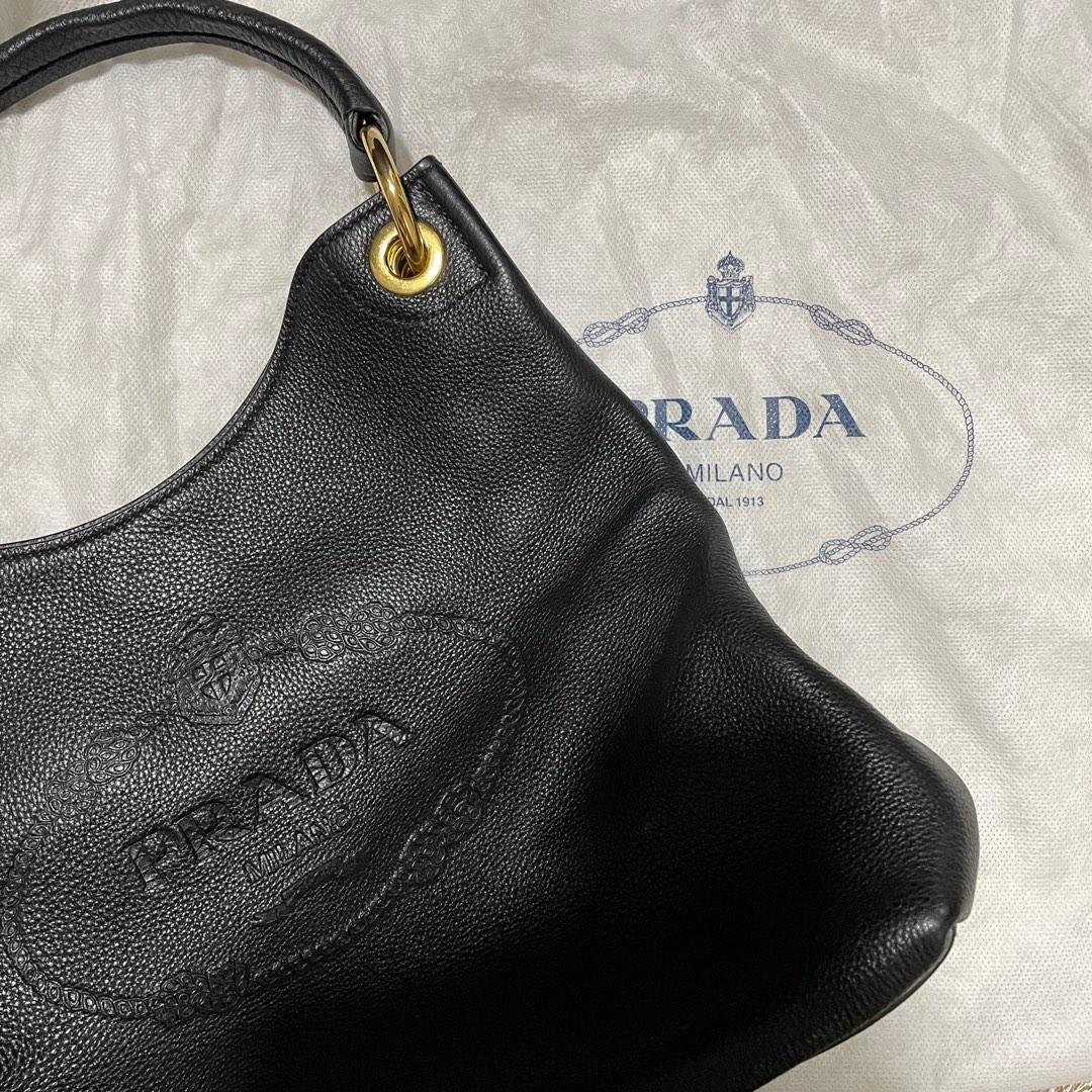 Prada black best sale satchel