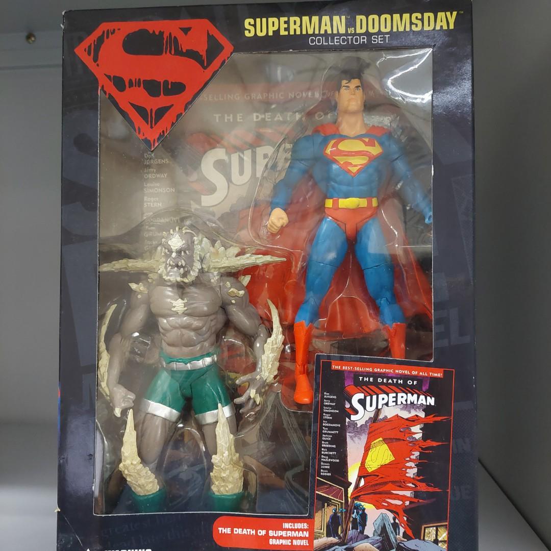 Superman vs. Doomsday Collector Set (Category: Figurines & Statues) located in Pasig City. Submitted by toydaddyph (Listing ID 1184502224, Image 3). Description: Item is a hard-to-find original MIB Superman vs. Doomsday Collector Set, which was exclusively released in 2007 by DC Direct. Set includes 7-inch action figures of Superman and the villain Doomsday, and a 168-page The Death of Superman graphic novel. What you see is what you'll get. Item