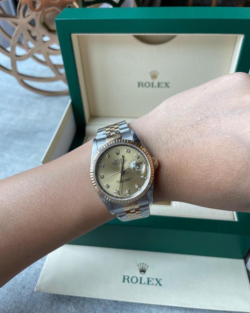 36mm rolex on woman's wrist sale