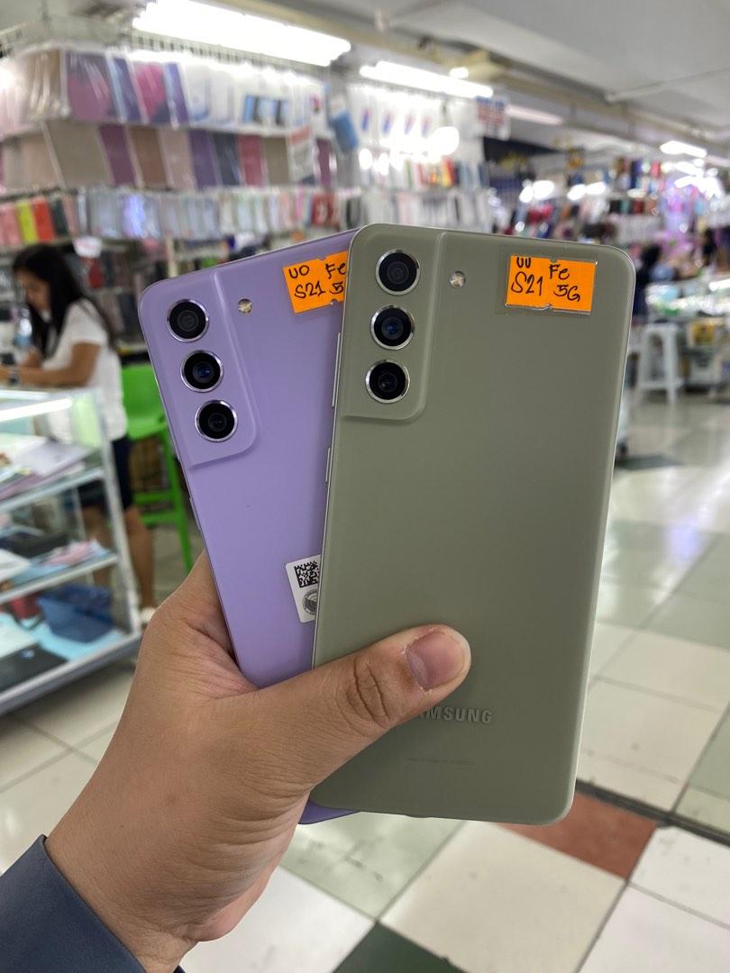 SAMSUNG FE 256 & 128 DUALSIM OPENLINE NTC APPROVED NO ISSUE (Category: Samsung) located in Pasig City. Submitted by fairgadgetshop (Listing ID 1184648992, Image 2). Description: OPEN FOR SALE, SWAPPING OR TRADE-IN & SELLING (RFS: BUY & SELL) Selling Preloved: Green: SAMSUNG S21 FE 8/256 NTC APPROVED DUALSIM OPENLINE (NO ISSUE) 24k Purple: SAMSUNG S21 FE 8/128 NTC APPROVED DUALSIM OPENLINE (NO ISSUE) 22k ✔️10/10 Smoothness ✔️100% Original secondha