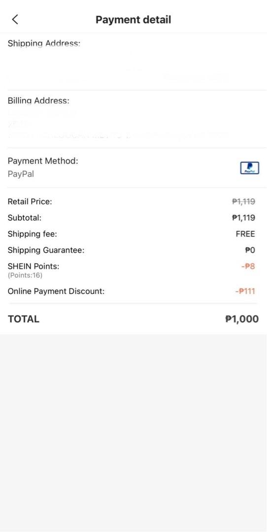 shipping guarantee shein
