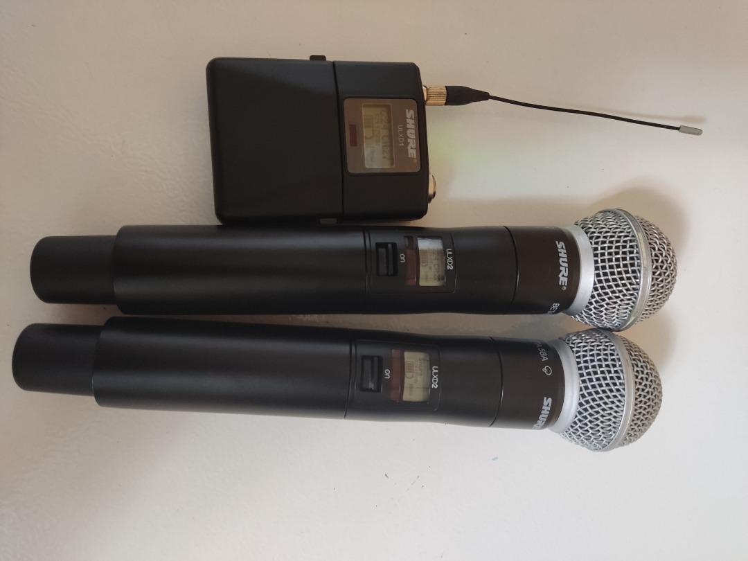 SHURE WIRELESS RECEIVER AND TRANSMITTER MODEL ULXD4Q G50, Audio
