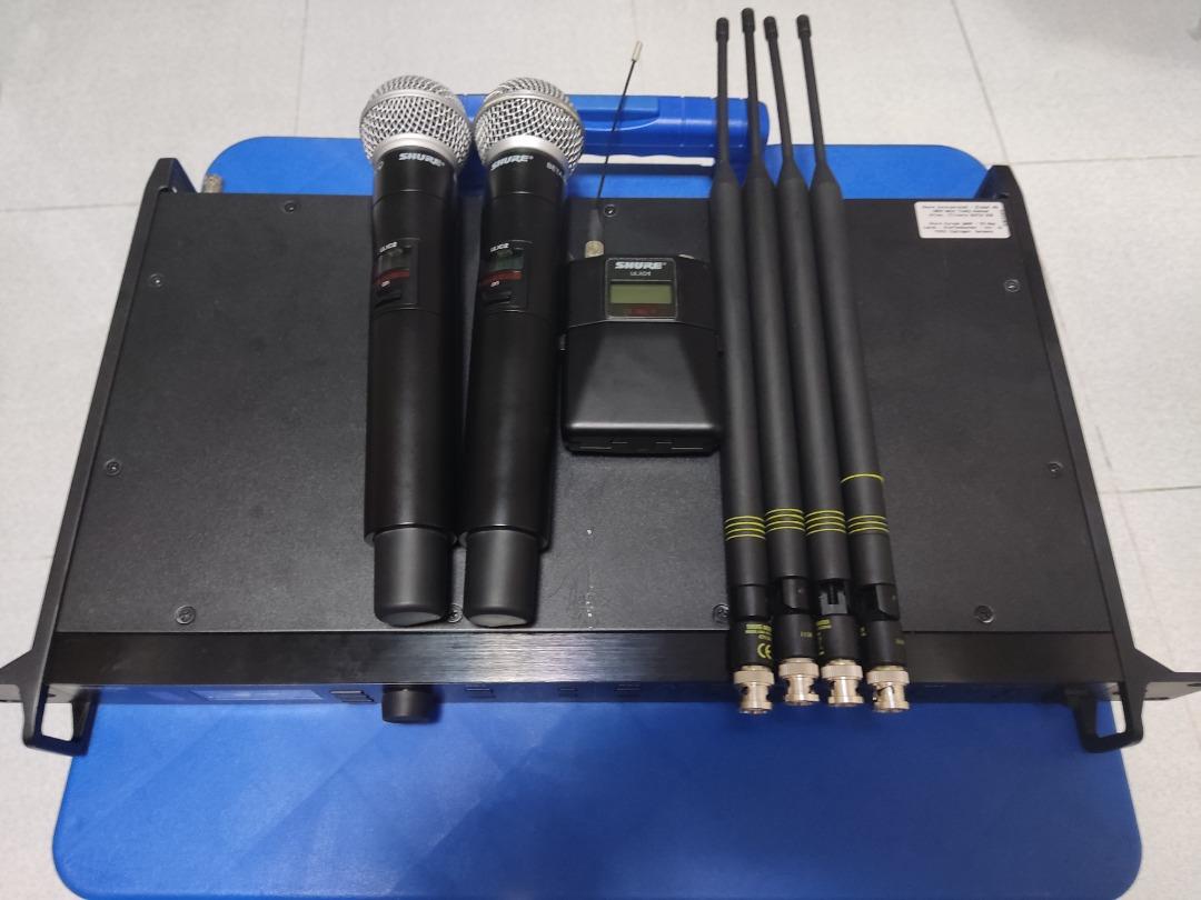 SHURE WIRELESS RECEIVER AND TRANSMITTER MODEL ULXD4Q G50, Audio