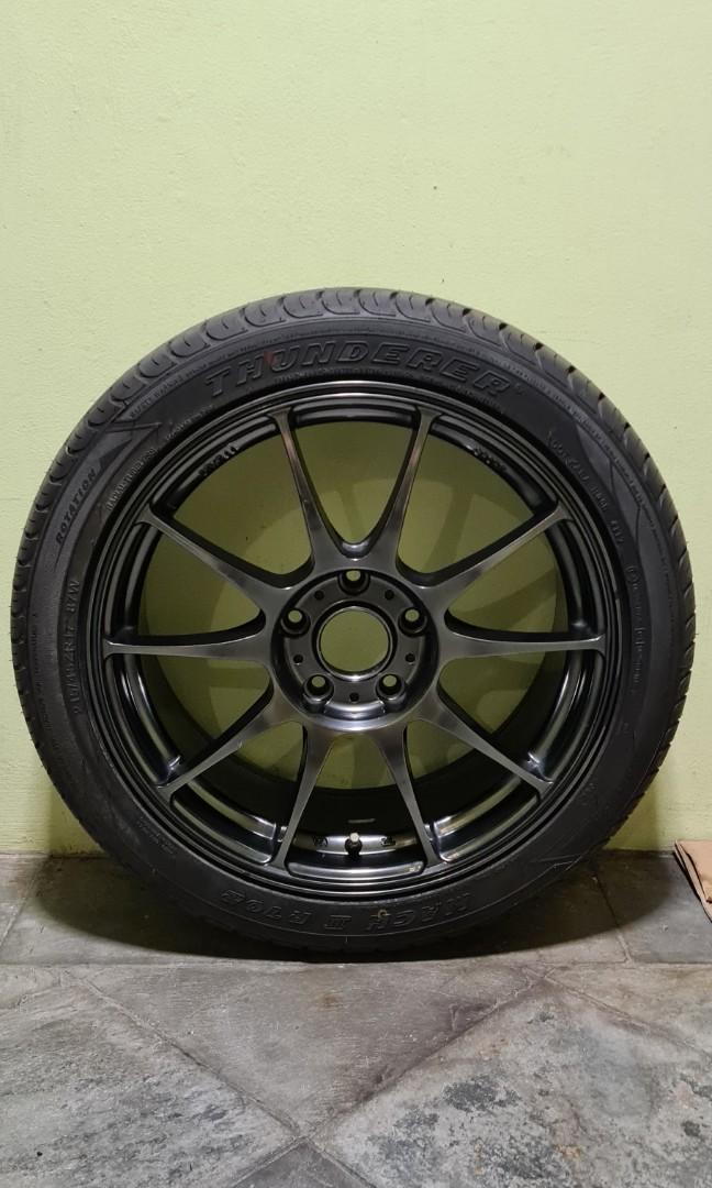 Spare rim with unused tyre, Car Accessories, Tyres & Rims on Carousell