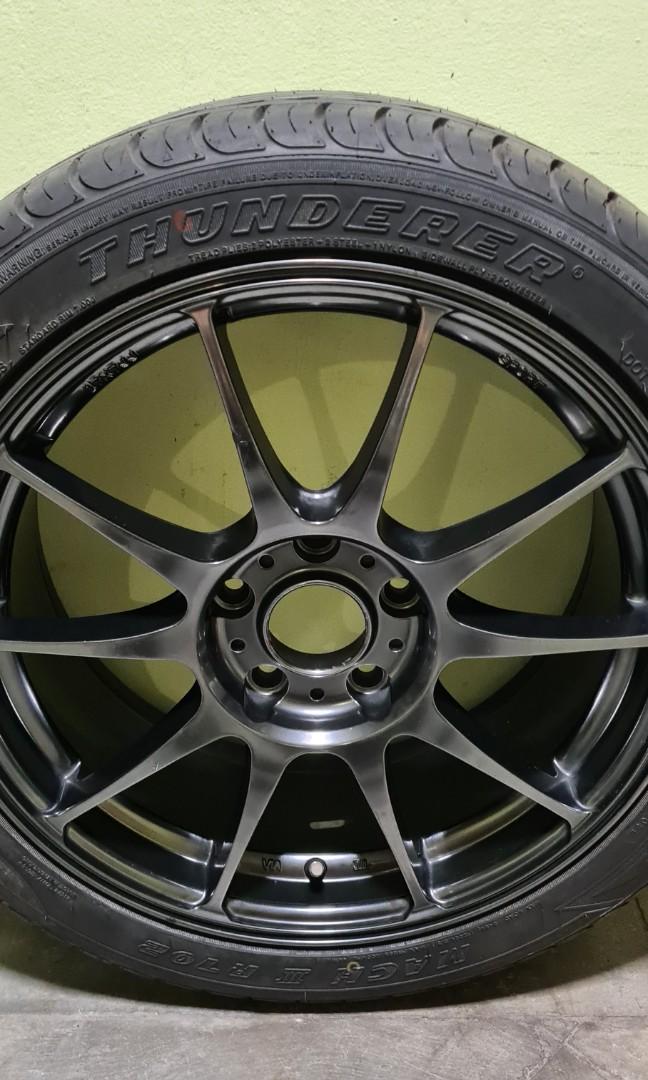 Spare rim with unused tyre, Car Accessories, Tyres & Rims on Carousell