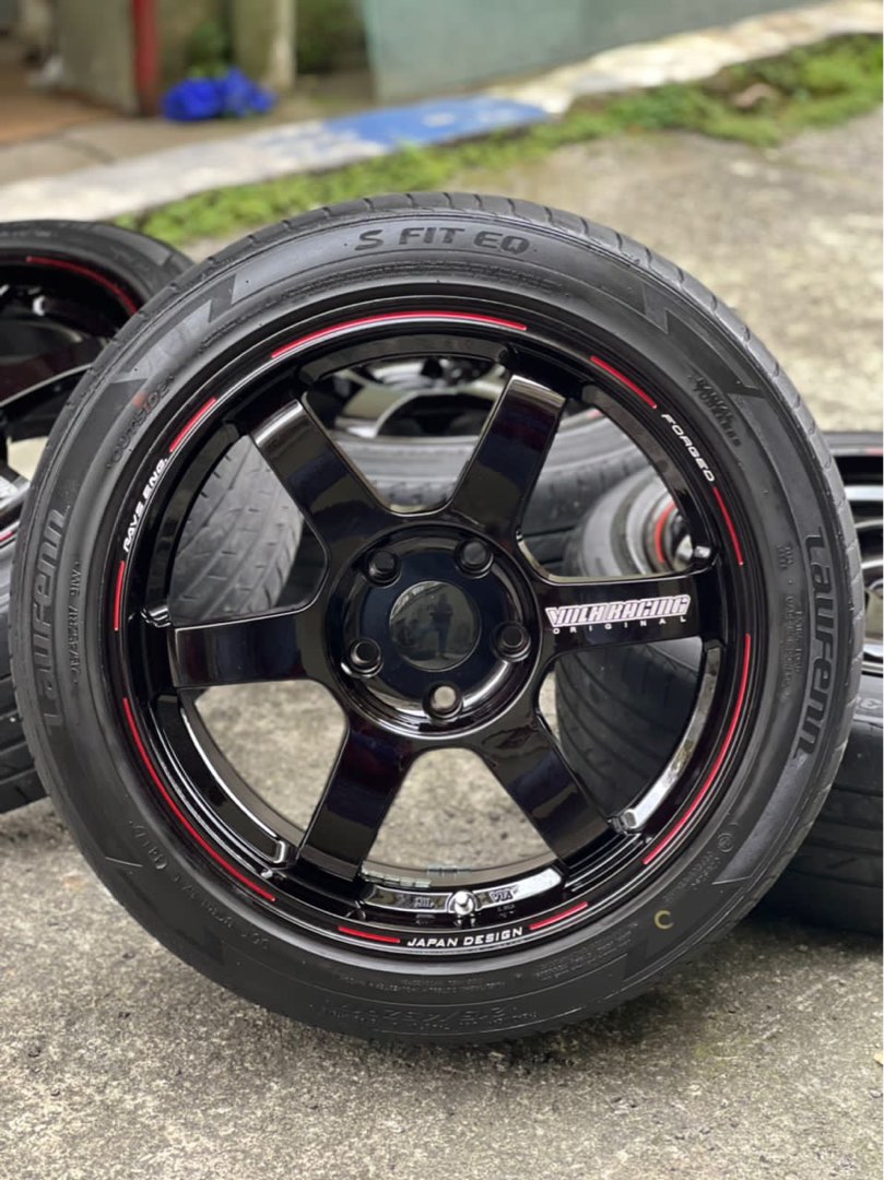 TE37 17 inch sport rim Honda Civic fd tyre 70, Auto Accessories on Carousell