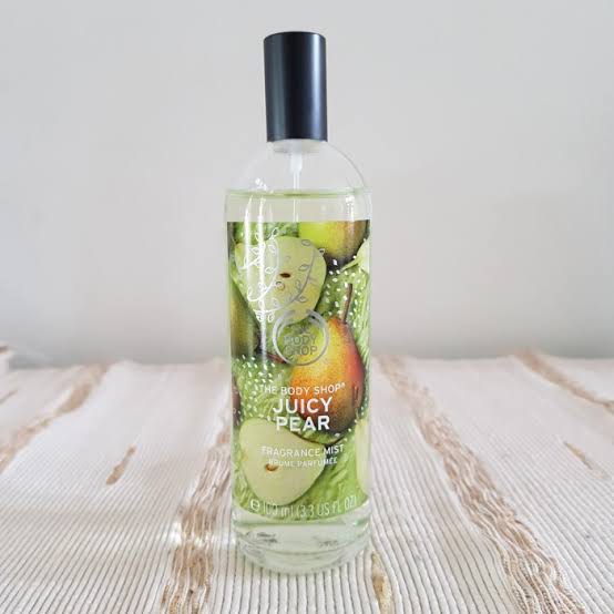 The body shop juicy pear body mist 100ml, Kesehatan & Kecantikan