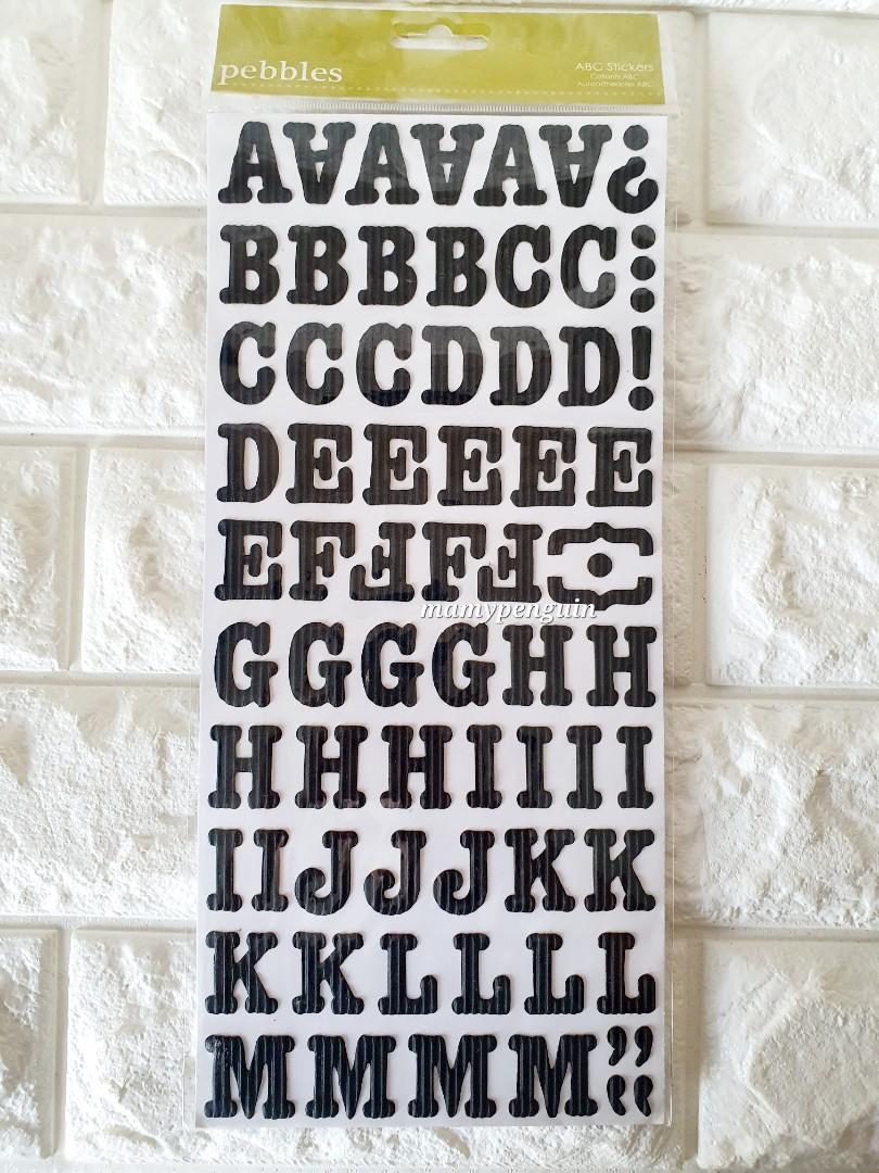 Thickers Scrapbook Alphabet Chipboard Letters Sticker Sheets Letter