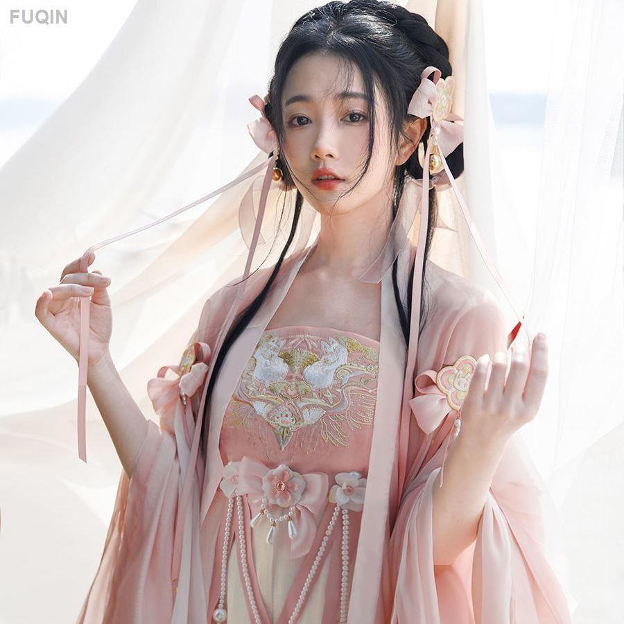 Traditional Hanfu in Pastel Pink (FEELER), Women's Fashion, Dresses & Sets,  Traditional & Ethnic wear on Carousell