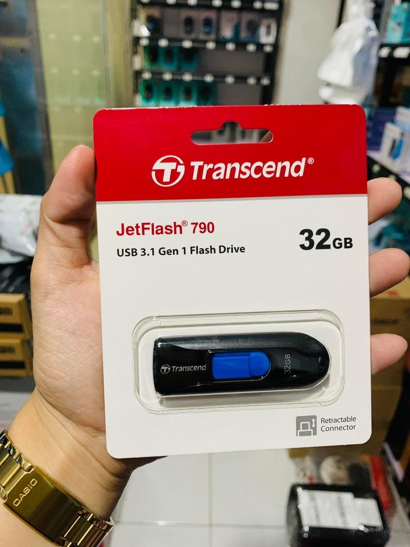 Transcend 32GB JF790 Flash Drive USB 3.1 TS32GJF790K, Computers & Tech ...