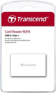Transcend RDF8 TS-RDF8W2 USB 3.1 Super Speed Multi Card Reader (White)