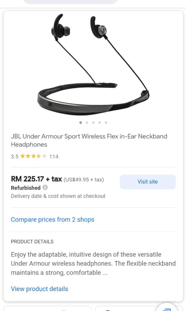 Under Armour Sport Wireless Flex Audio Earphones on Carousell
