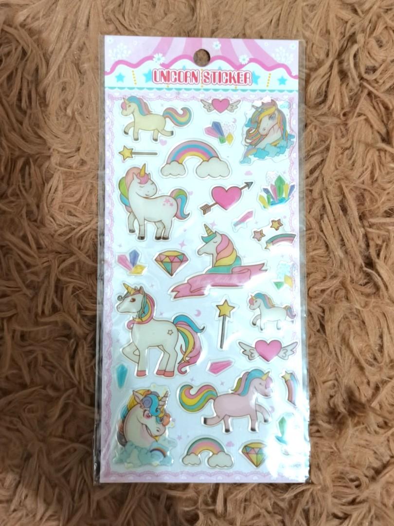 Unicorn Stickers, Hobbies & Toys, Stationary & Craft, Other Stationery