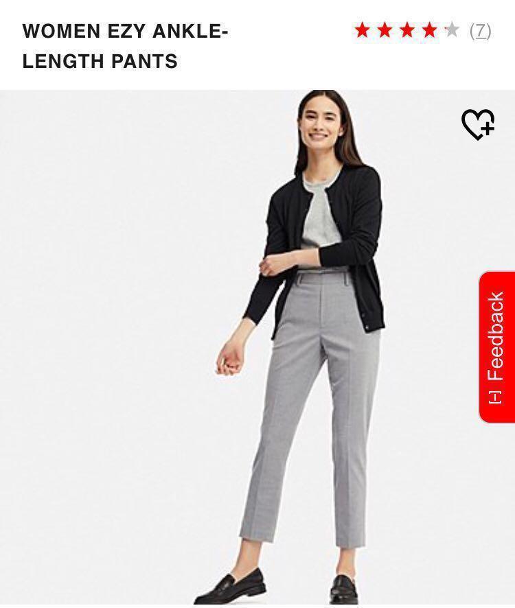 UNIQLO Women Ezy Ankle Pants (Grey), Women's Fashion, Bottoms, Other  Bottoms on Carousell