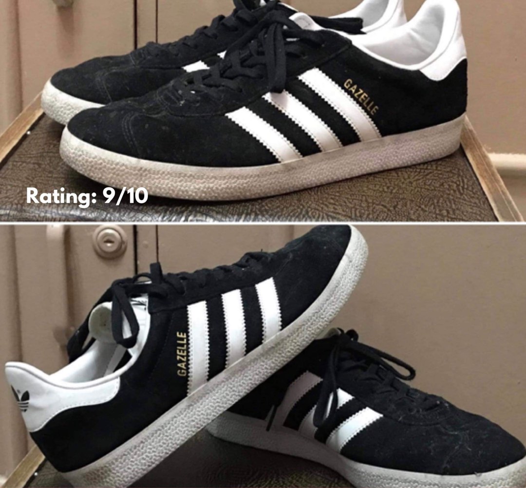 Black adidas gazelle mens size 9 top