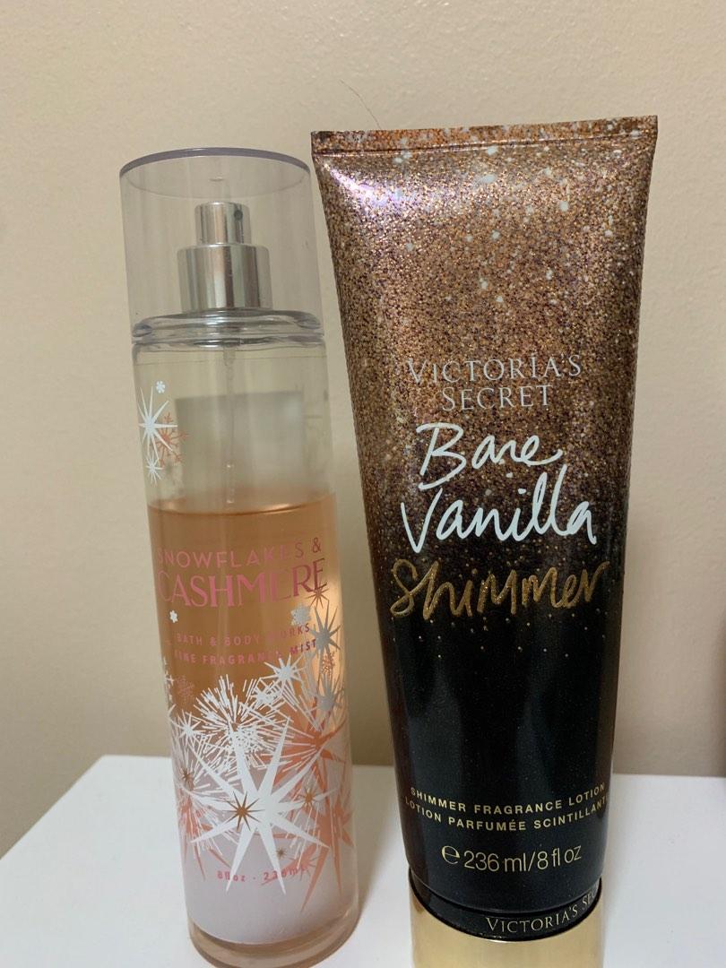 AUTHENTIC Victoria Secret Bare Vanilla Shimmer lotion & Bath and Body