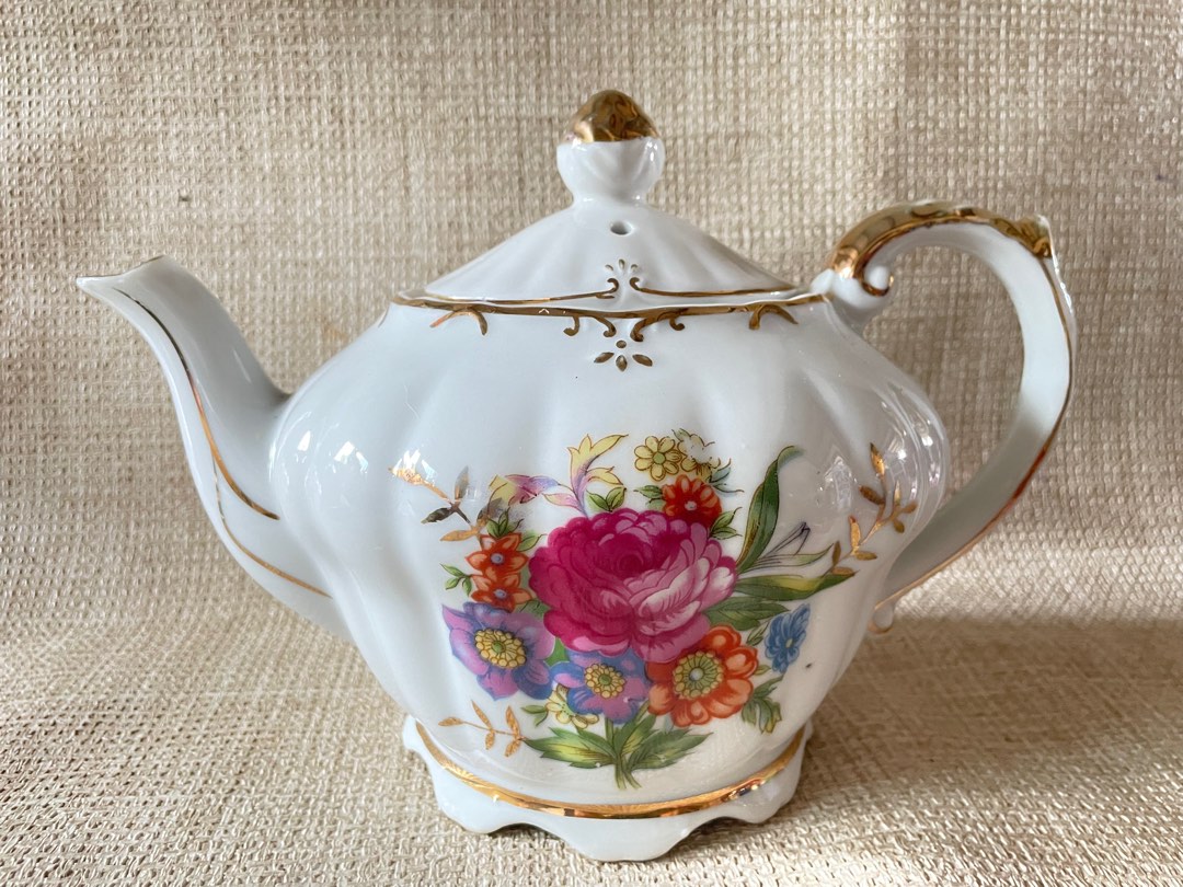 VINTAGE 1960S TILSO 'TEA FOR TWO' MUSICAL PORCELAIN TEAPOT TEA POT