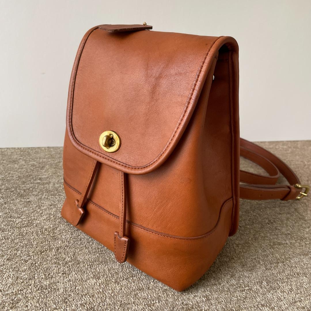 Vintage Coach British Tan Backpack, Vintage Coach Daypack 9960, Women's