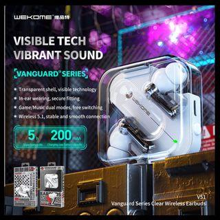 WEKOME WK Bluetooth 5.1 True Wireless , Transparent Shell , Visible Technology , Support Music and Game Mode WEKOME WK DESIGN V51