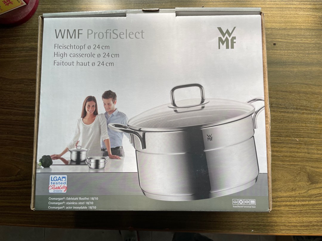 全新］WMF可疊放高身湯鍋24公分6公升, 電視及其他電器, 廚房用品, 鍋具