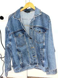 Woman’s oversized denim jacket