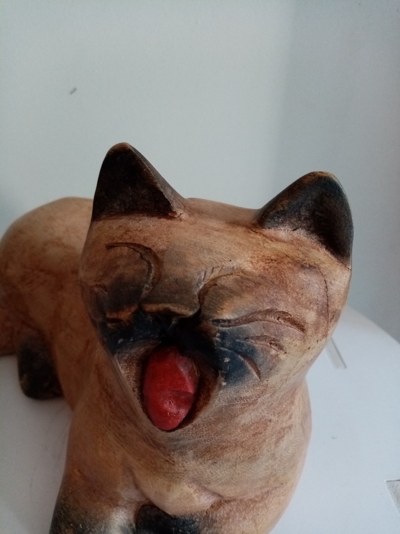 Wooden cat table top decor, Furniture & Home Living, Home Decor, Other ...