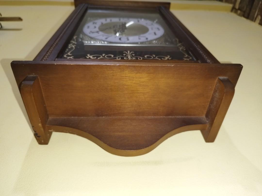 Wooden Citizen Quartz Hour Time Wall clock with pendulum/alarm