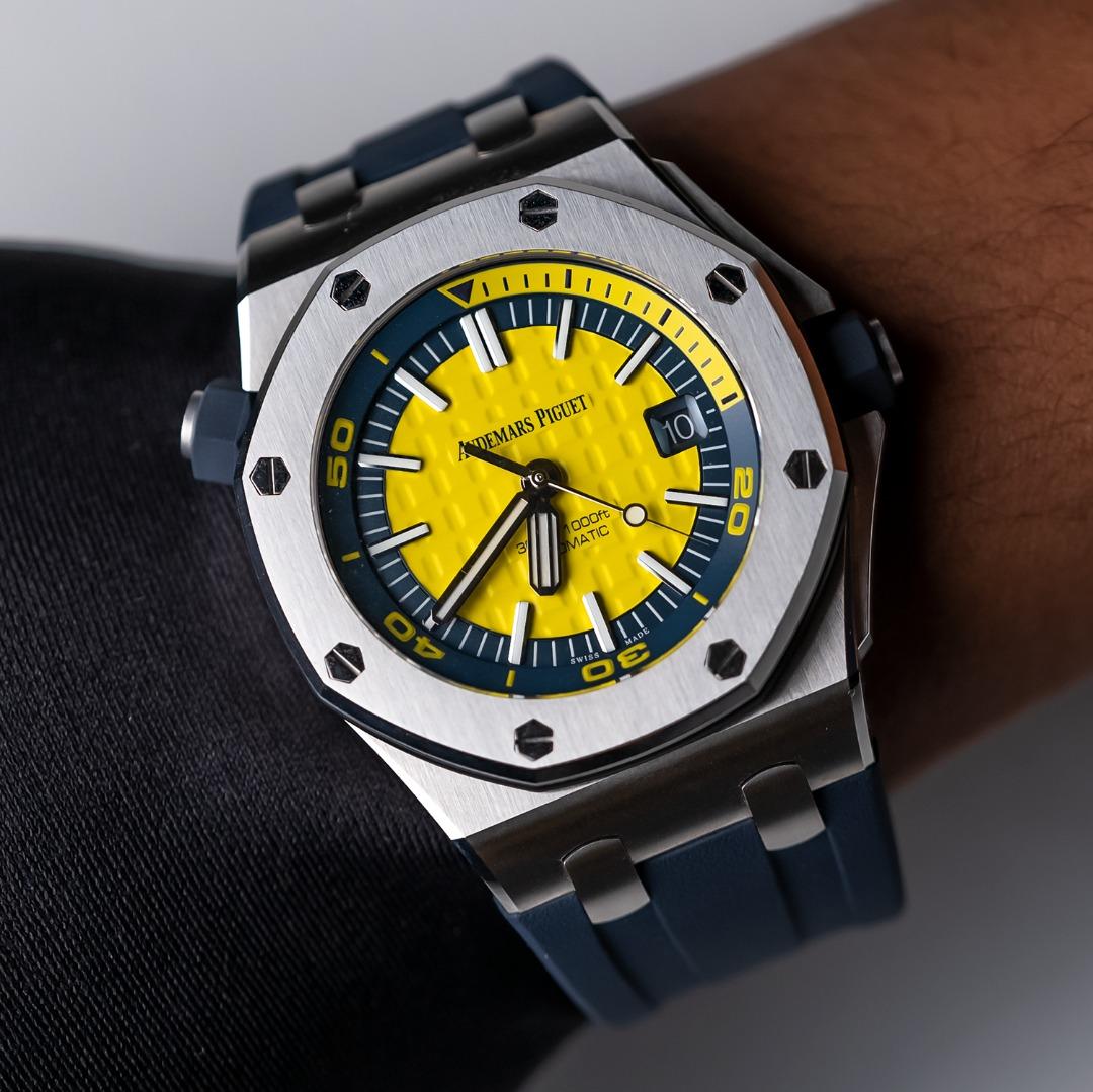 Yellow scuba Audemars Piguet ROO Diver Yellow dial 15710ST