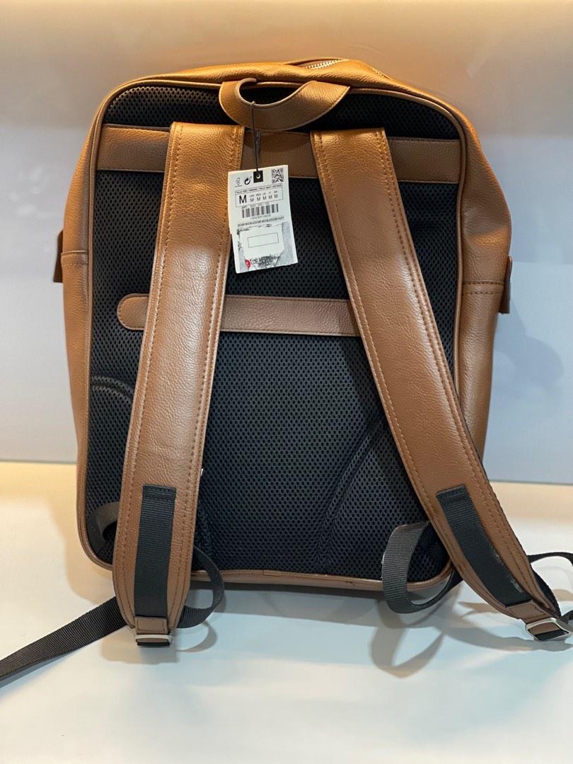 ZARA Backpack Laptop Universal Brown, Fesyen Pria, Tas & Dompet
