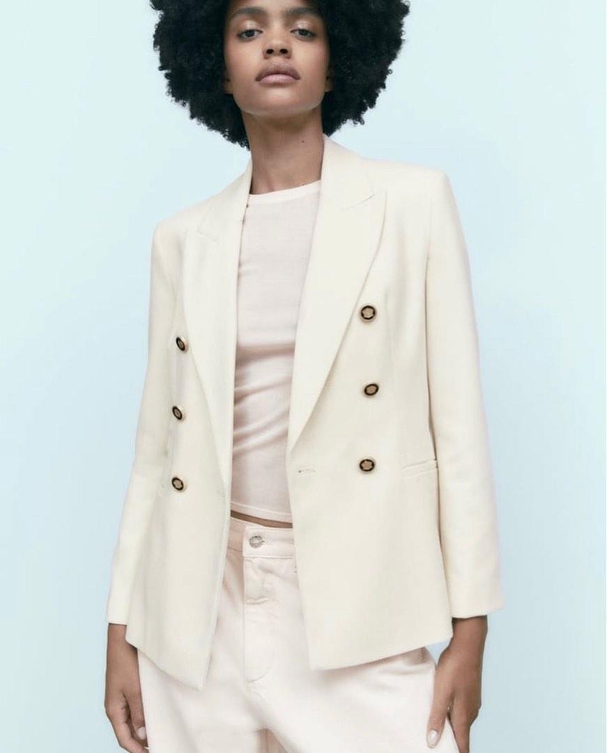 Zara ONHAND BNWT Double Breasted Ecru 