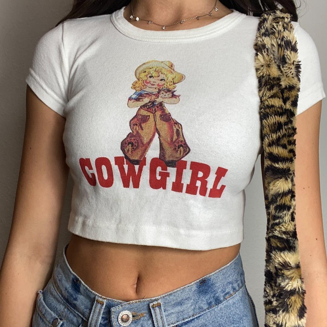 brandy melville cowgirl ashlyn top - barely worn - - Depop